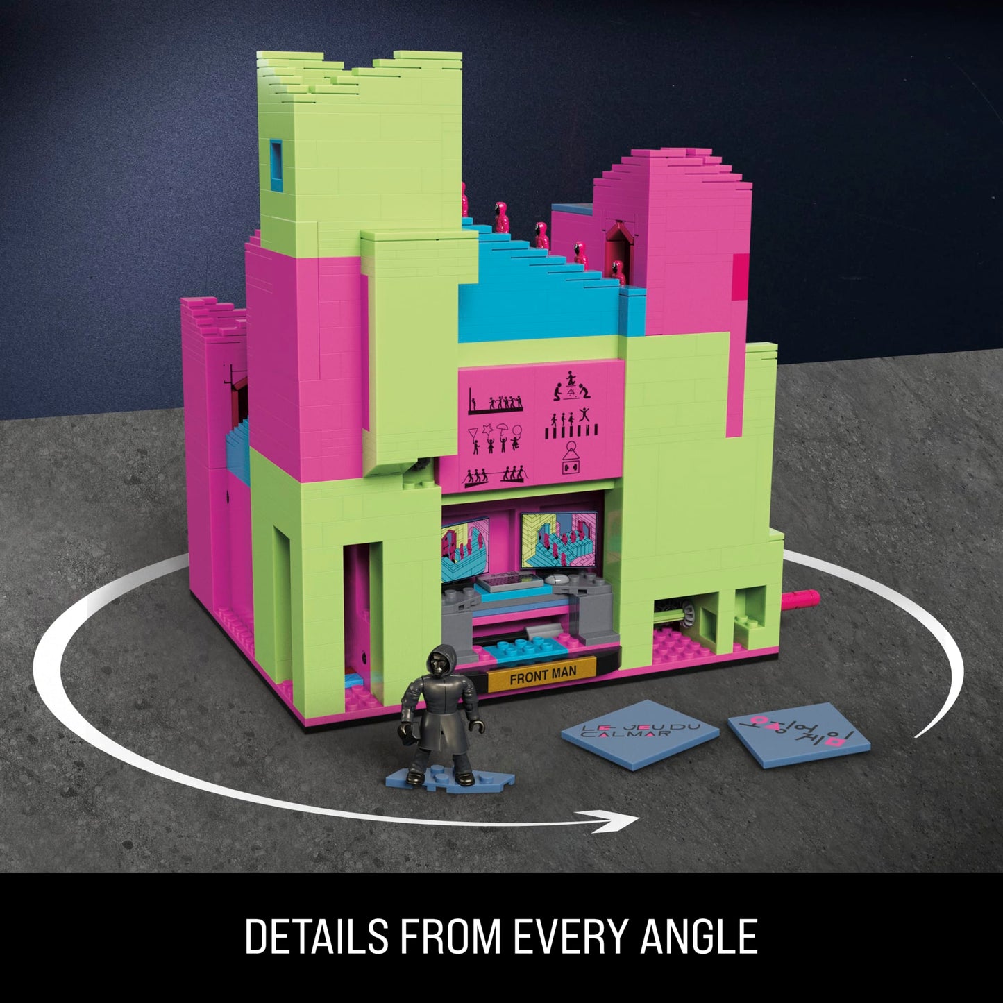 MEGA Squid Game Staircase Building Toy Kits With Action Figure (1707 Pieces) For Collectors